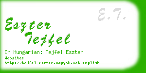 eszter tejfel business card